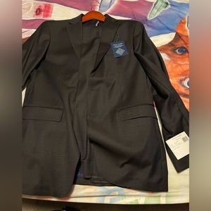 Cole Haan Men's Slim Fit Suit - Charcoal Box Plaid 40L/W33